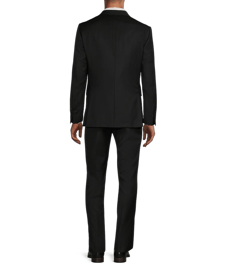 Hickey Freeman Modern Fit Flat Front Solid Pattern 2-Piece Suit