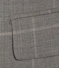 Hickey Freeman Modern Fit Flat Front Windowpane 2 Piece Suit