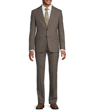 Hickey Freeman Modern Fit Plaid Print 2-Piece Suit