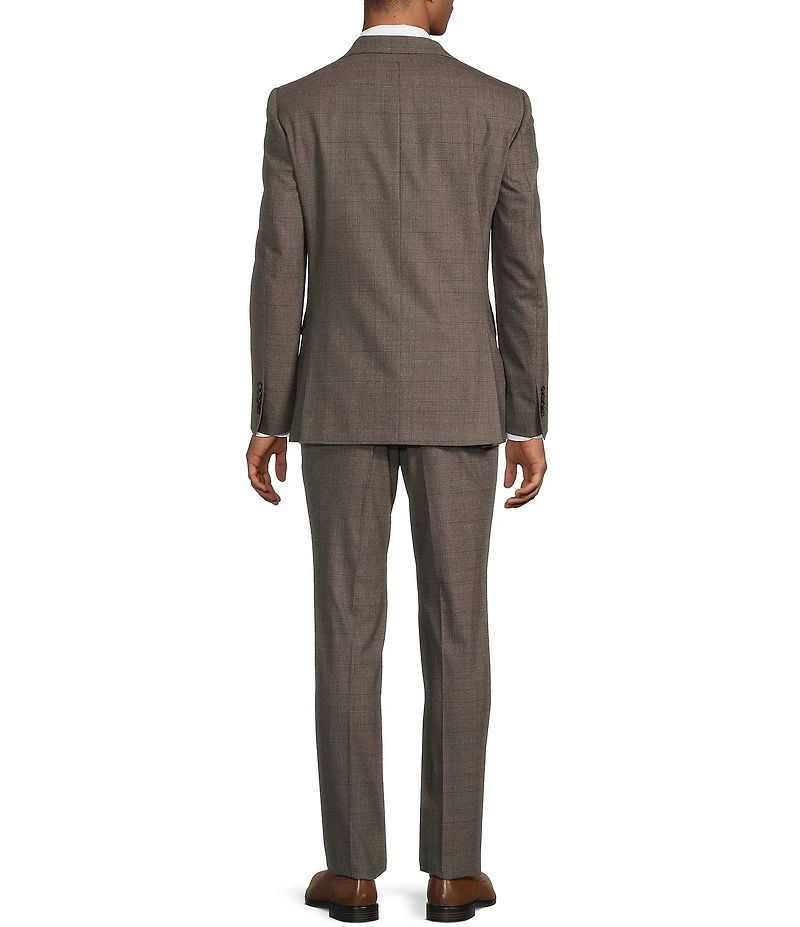 Hickey Freeman Modern Fit Plaid Print 2-Piece Suit