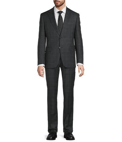 Hickey Freeman Modern Fit Plaid Print 2-Piece Suit