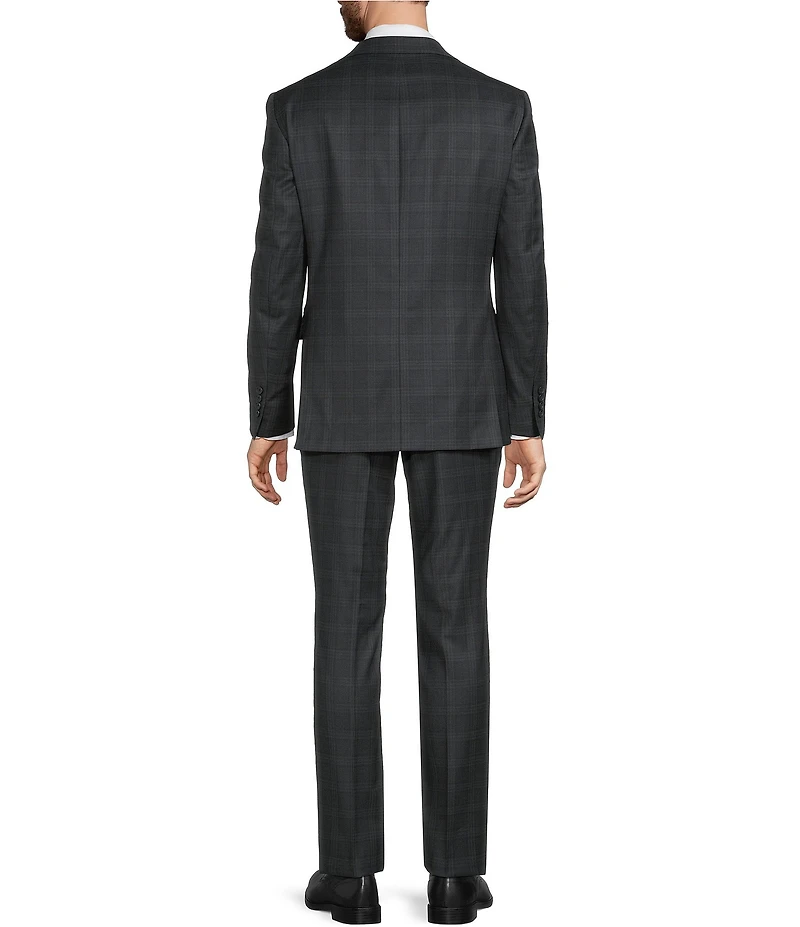 Hickey Freeman Modern Fit Plaid Print 2-Piece Suit