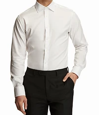 Hickey Freeman Modern Fit Spread Collar Solid Dress Shirt