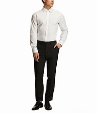 Hickey Freeman Modern Fit Spread Collar Solid Dress Shirt