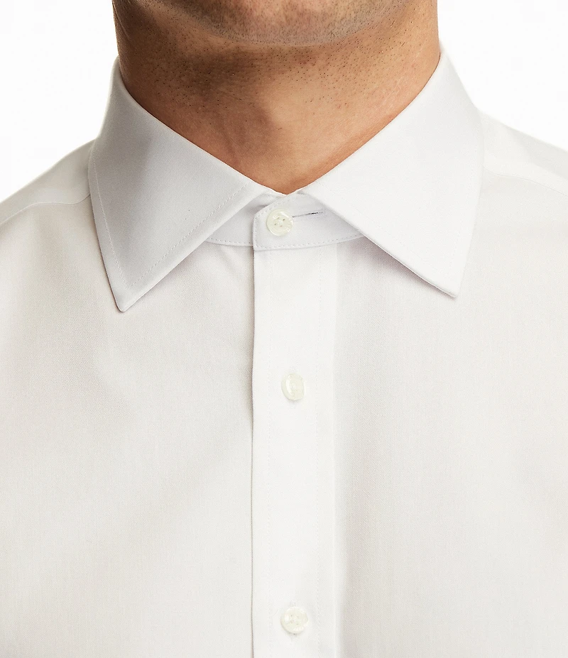 Hickey Freeman Modern Fit Spread Collar Solid Dress Shirt