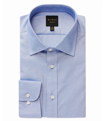 Hickey Freeman Modern Fit Spread Collar Solid Dress Shirt