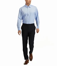 Hickey Freeman Modern Fit Spread Collar Solid Dress Shirt