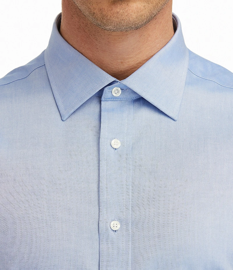 Hickey Freeman Modern Fit Spread Collar Solid Dress Shirt