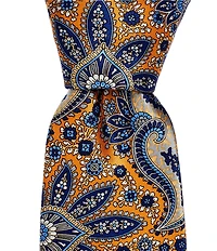 Hickey Freeman Paisley Print 3 1/4#double; Silk Tie