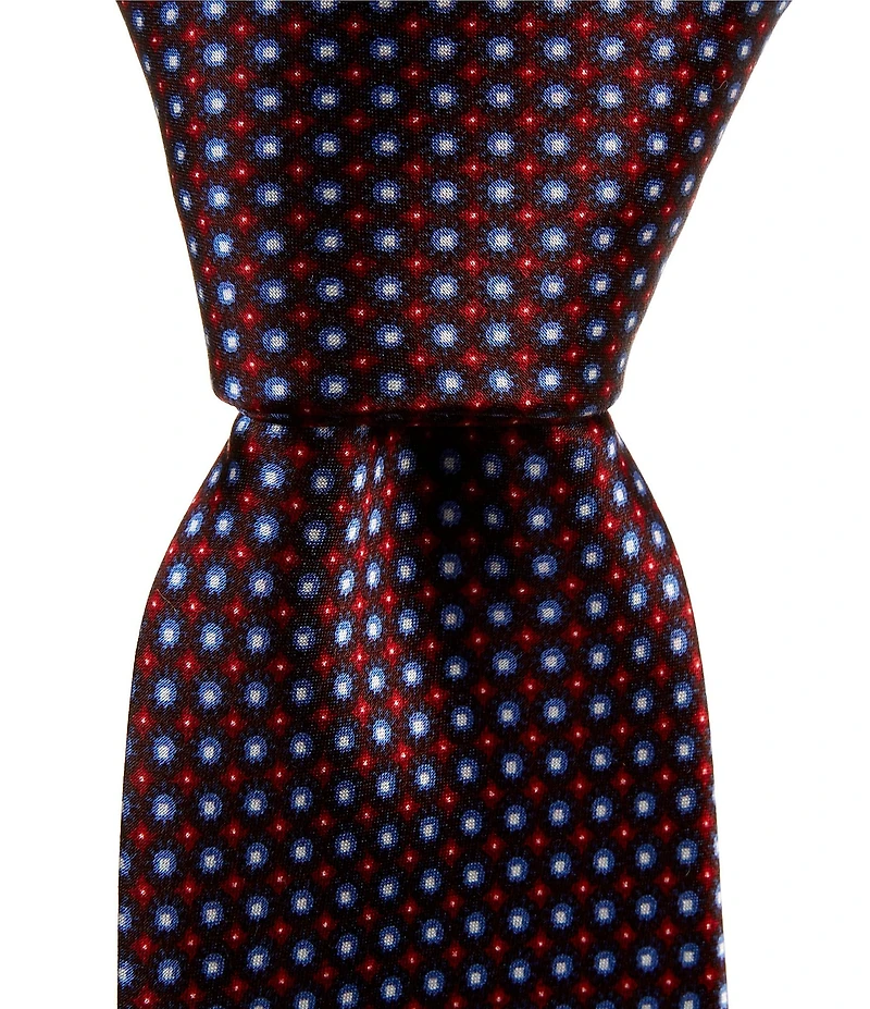 Hickey Freeman Print Micro 3 1/4#double; Silk Tie