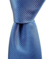 Hickey Freeman Solid Textured 3#double; Woven Silk Tie