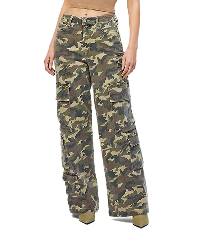 Hidden Jeans Camo Cargo Wide Leg Pants
