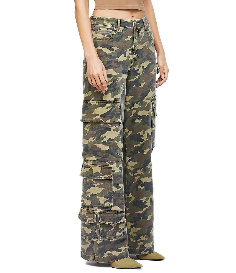 Hidden Jeans Camo Cargo Wide Leg Pants