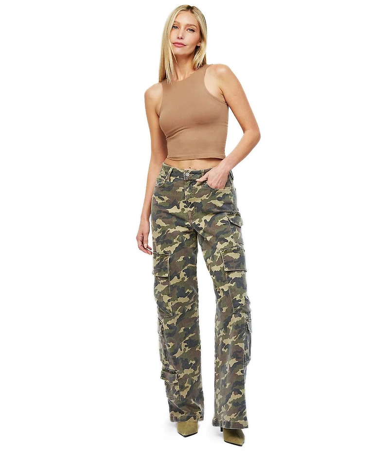 Hidden Jeans Camo Cargo Wide Leg Pants