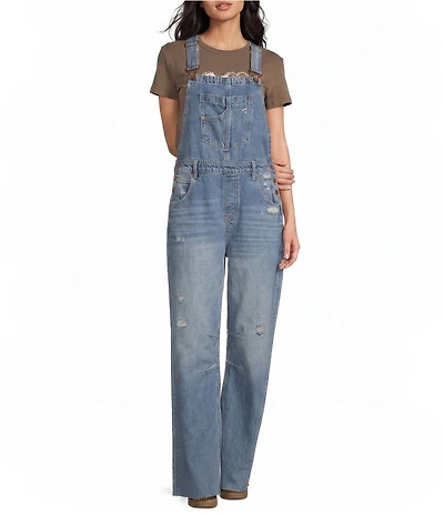 Hidden Jeans Dylan Destructed Overalls