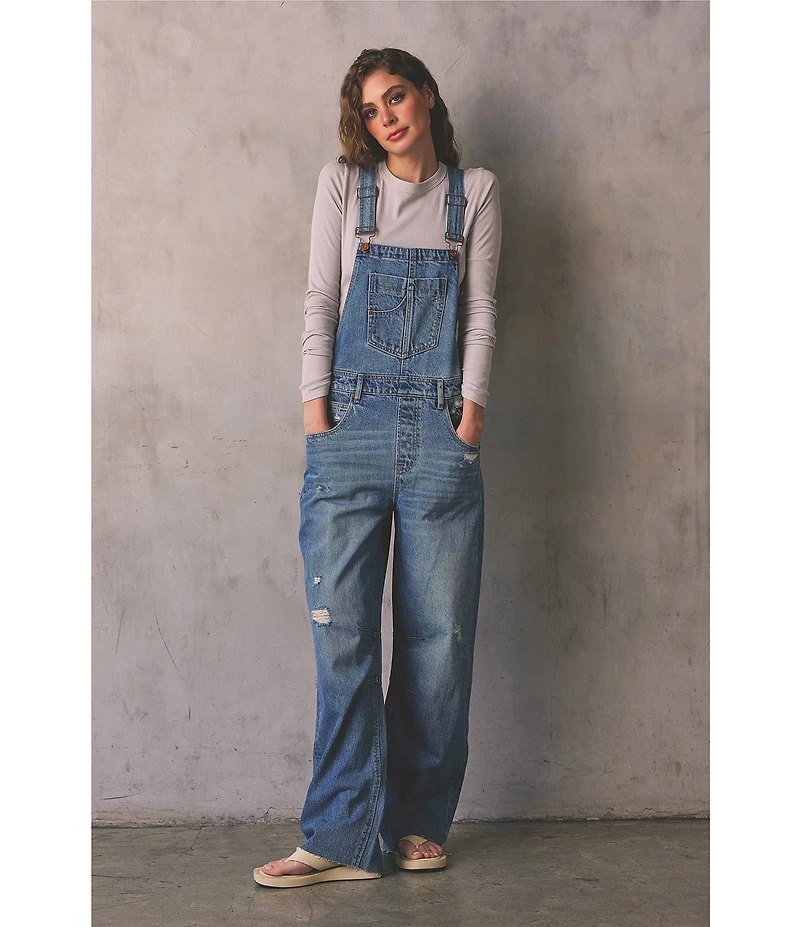 Hidden Jeans Dylan Destructed Overalls