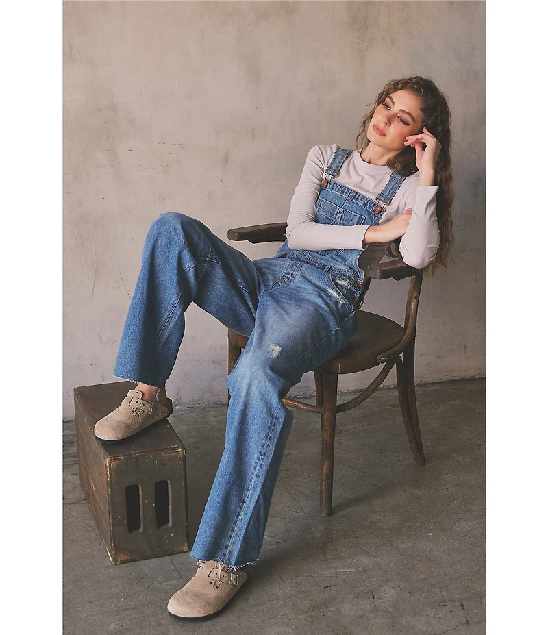 Hidden Jeans Dylan Destructed Overalls