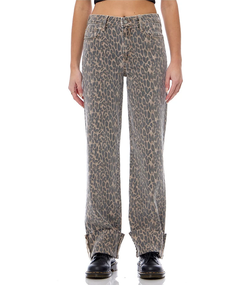 Hidden Jeans Ella Cheetah Print Cuffed Jeans