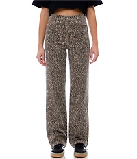 Hidden Jeans Ella Cheetah Straight Leg Jeans