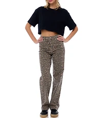 Hidden Jeans Ella Cheetah Straight Leg Jeans