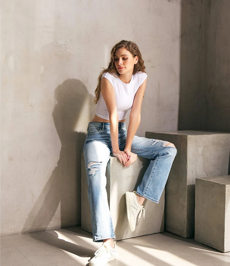 Hidden Jeans Ella Mid Rise Classic Straight Jeans
