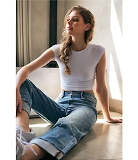 Hidden Jeans Ella Mid Rise Cuffed Hem Jeans