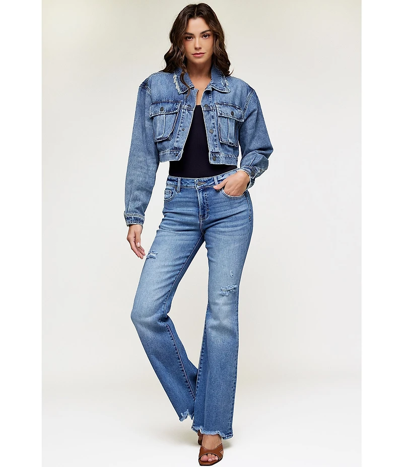 Hidden Jeans Happi Distressed Flare Jeans