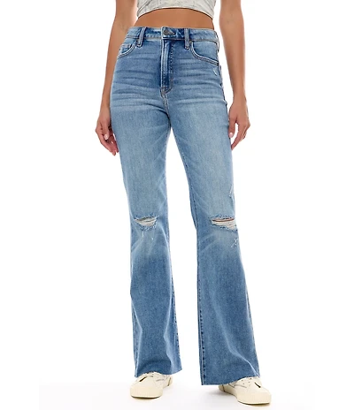 Hidden Jeans Happi Distressed Flare-Leg Jeans