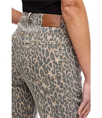 Hidden Jeans Happi Leopard High Rise Flare Jeans