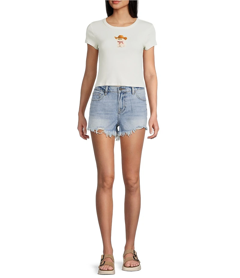 Hidden Jeans Kayla Riveted Denim Shorts