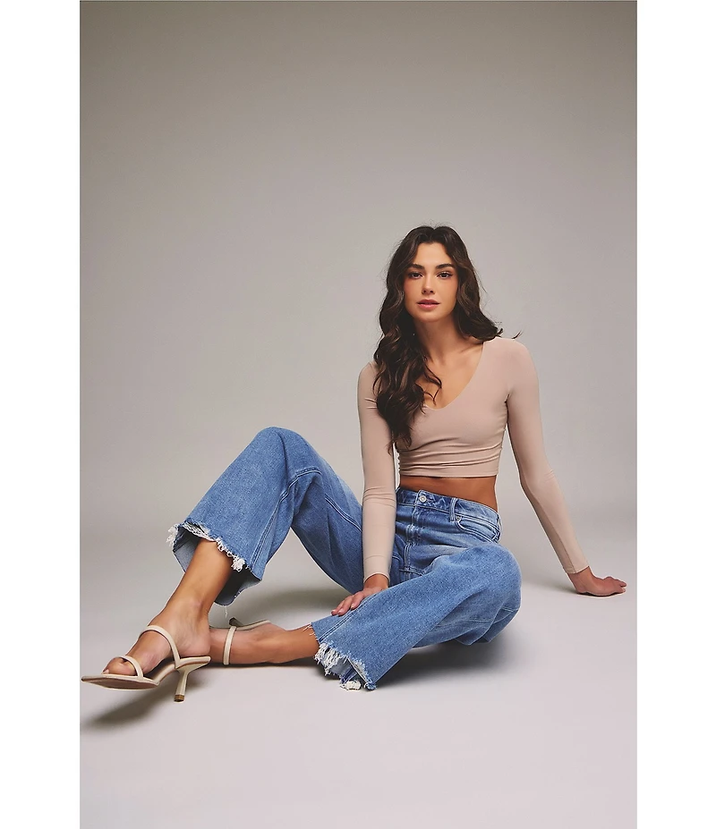 Hidden Jeans Logan Frayed Hem Dad Jeans