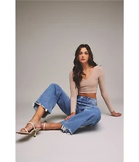 Hidden Jeans Logan Frayed Hem Dad Jeans