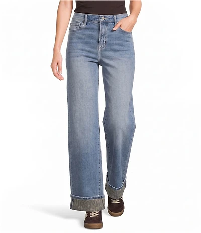 Hidden Jeans Logan High Rise Cheetah Cuff Jeans
