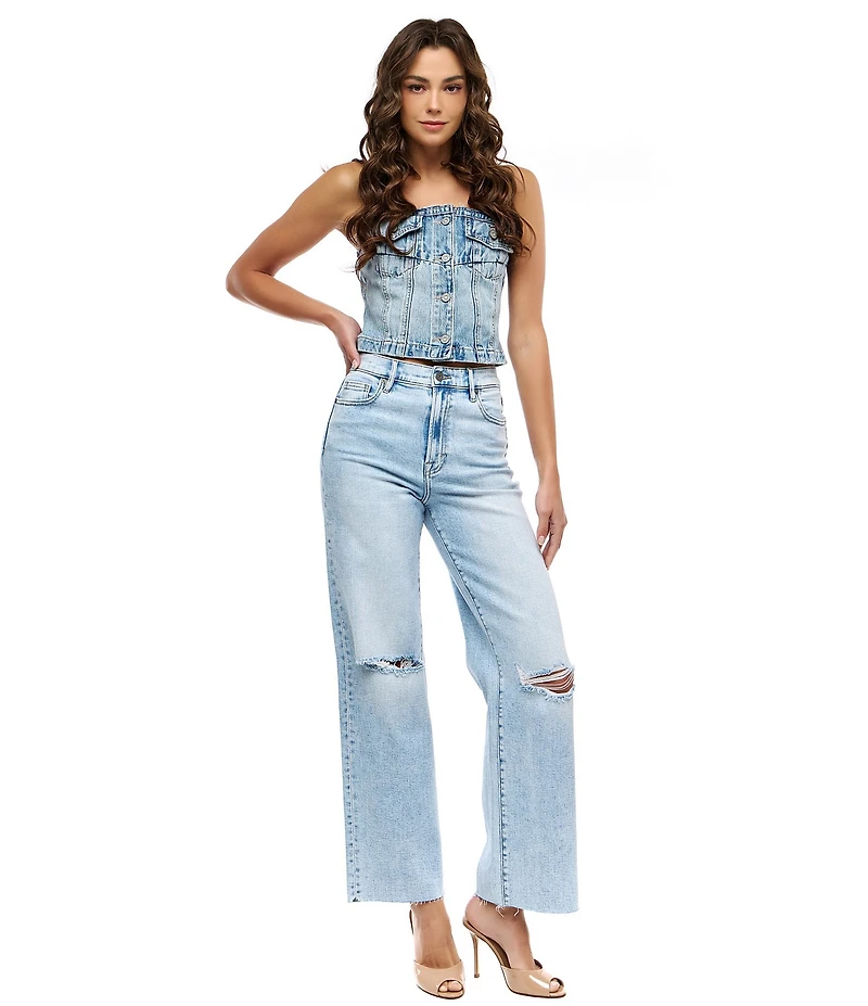 Hidden Jeans Logan High Rise Distressed Dad Jeans