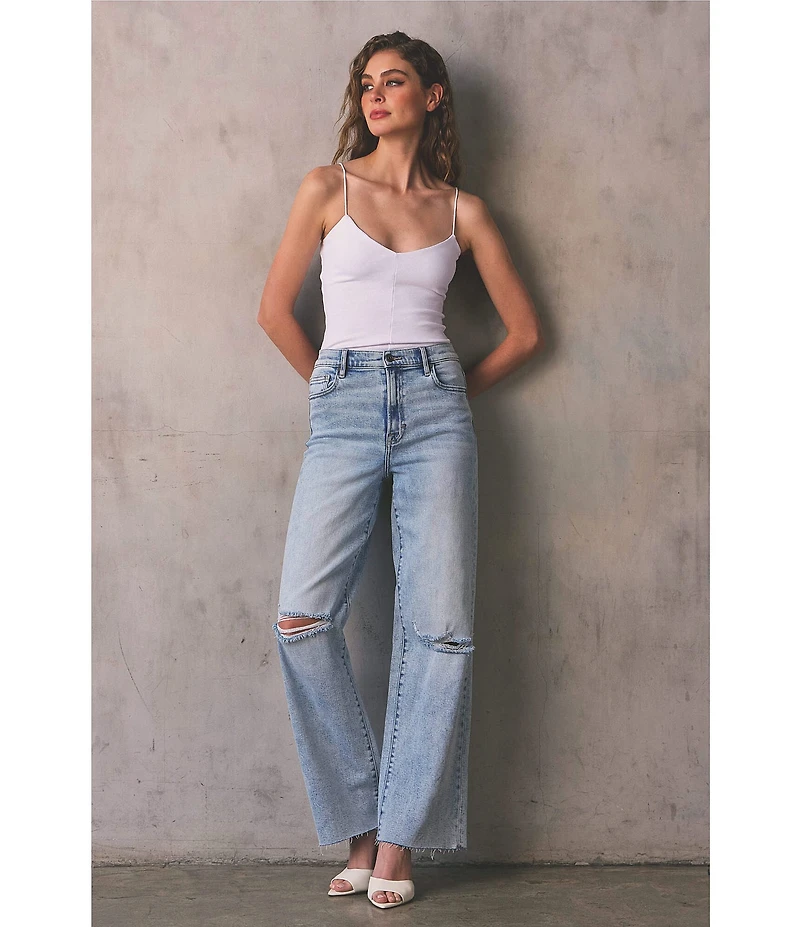 Hidden Jeans Logan High Rise Distressed Dad Jeans