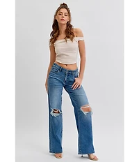 Hidden Jeans Logan Mid Rise Distressed Dad Jeans