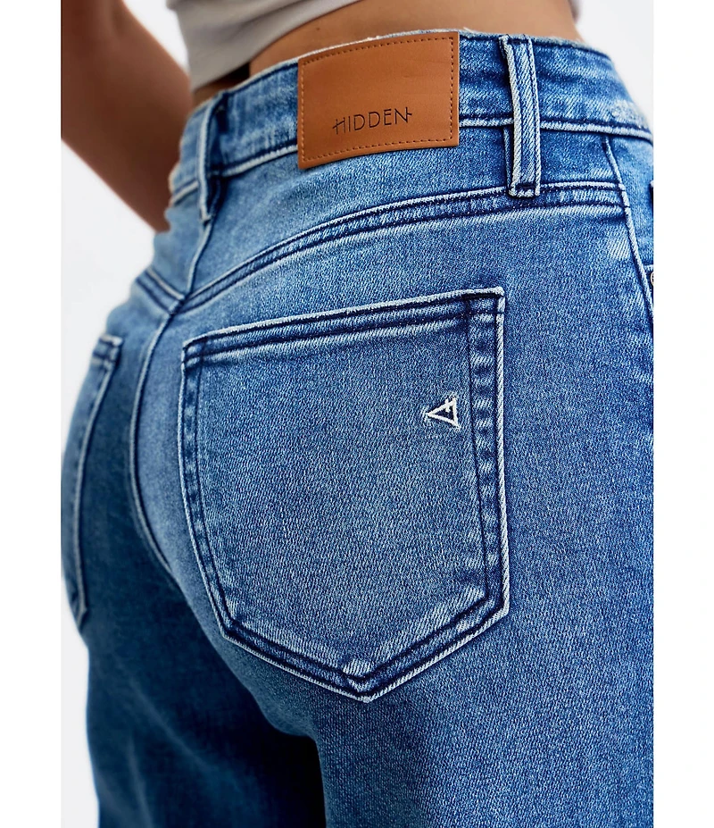 Hidden Jeans Logan Mid Rise Distressed Dad Jeans