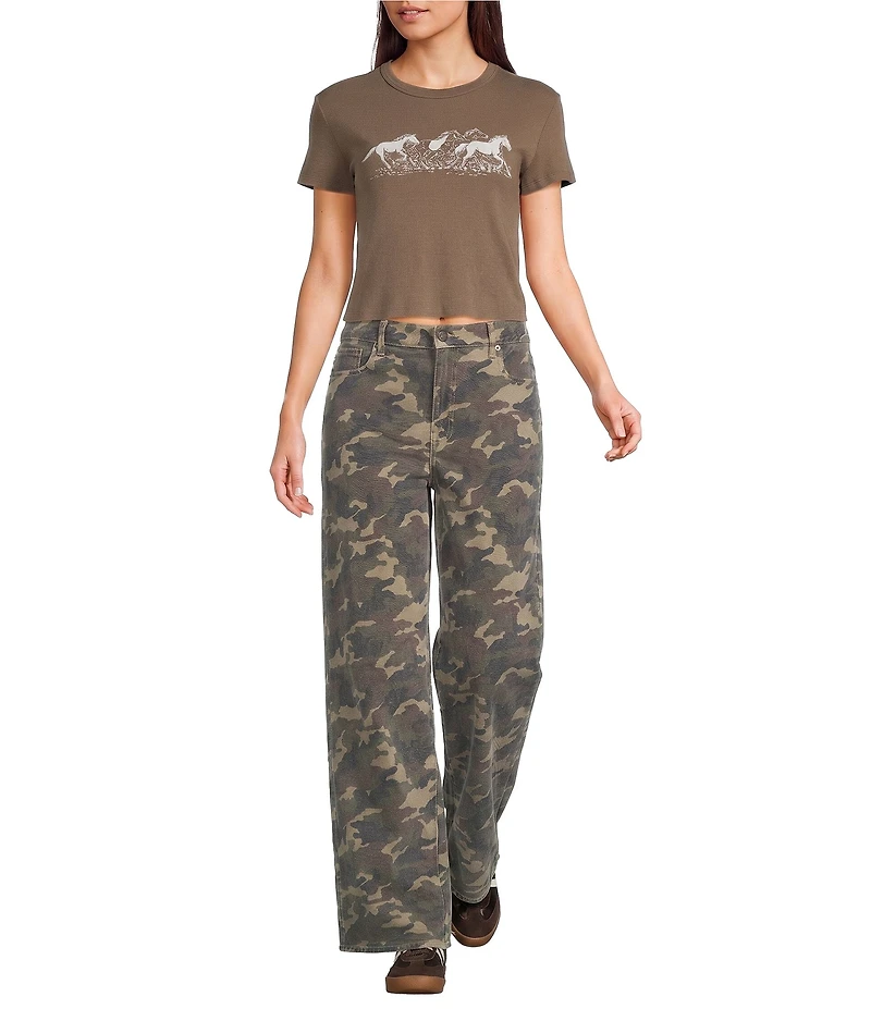 Hidden Jeans Low Slung Baggy Camo Jeans