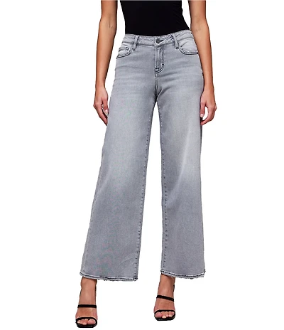 Hidden Jeans Nori High Rise Raw Hem Super Wide Leg Jeans