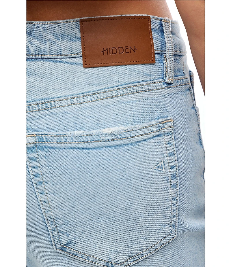 Hidden Jeans Nori Stretch Super Distressed Wide Leg Denim Jeans