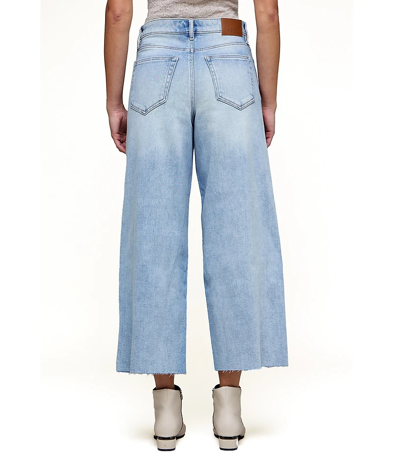 Hidden Jeans Nori Wide Leg Frayed Hem Jeans
