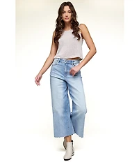 Hidden Jeans Nori Wide Leg Frayed Hem Jeans