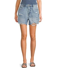 Hidden Jeans Sofie Utility Distressed Denim Mom Shorts