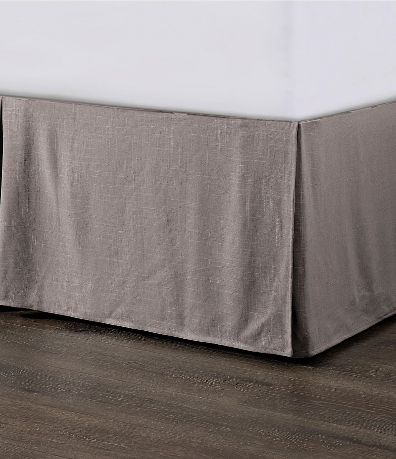 HiEnd Accents Hera Collection Washed Linen Tailored Bed Skirt