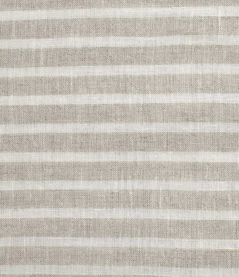 HiEnd Accents 100% French Flax Linen Railroad Striped Reversible Duvet Cover Mini Set