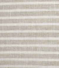 HiEnd Accents 100% French Flax Linen Railroad Striped Reversible Duvet Cover Mini Set