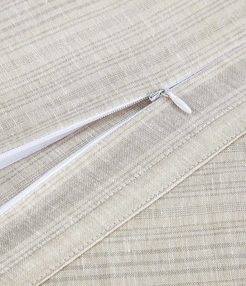 HiEnd Accents 100% French Flax Linen Variegated Striped Duvet Cover Mini Set