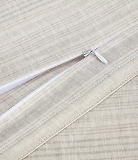 HiEnd Accents 100% French Flax Linen Variegated Striped Duvet Cover Mini Set