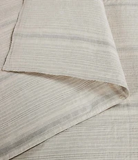 HiEnd Accents 100% French Flax Linen Variegated Striped Duvet Cover Mini Set