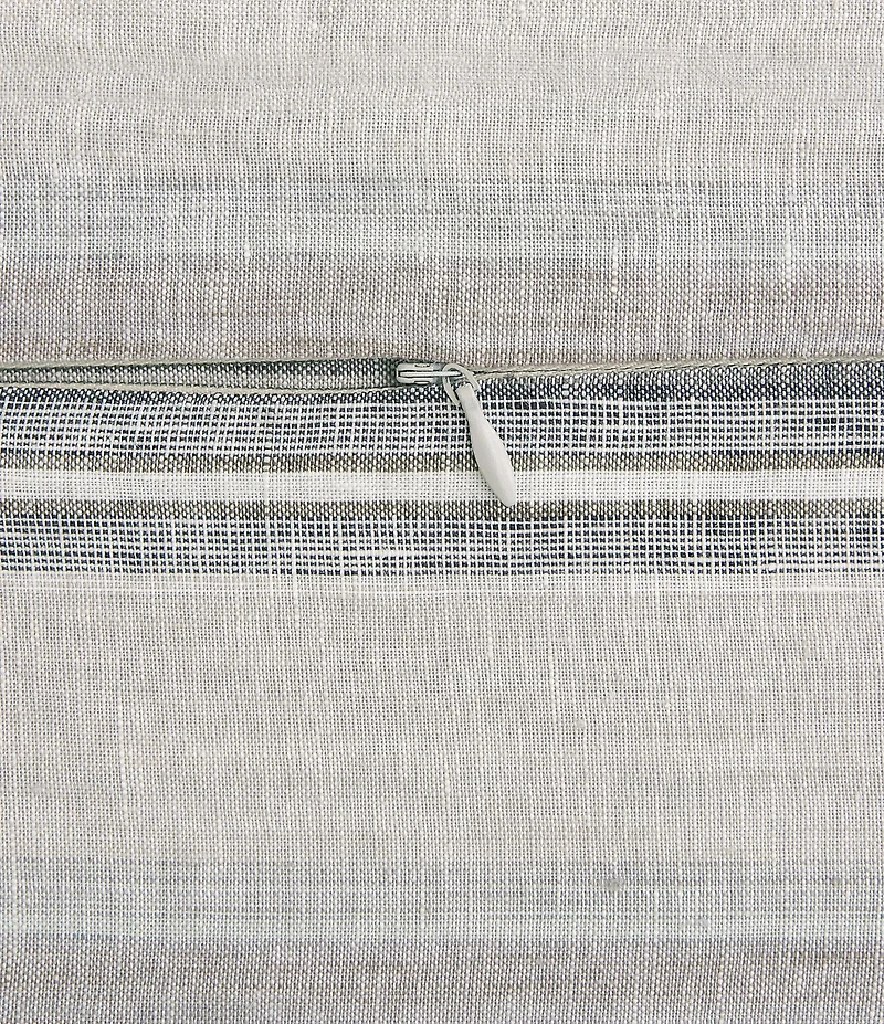 HiEnd Accents 100% French Flax Linen Variegated Striped Duvet Cover Mini Set